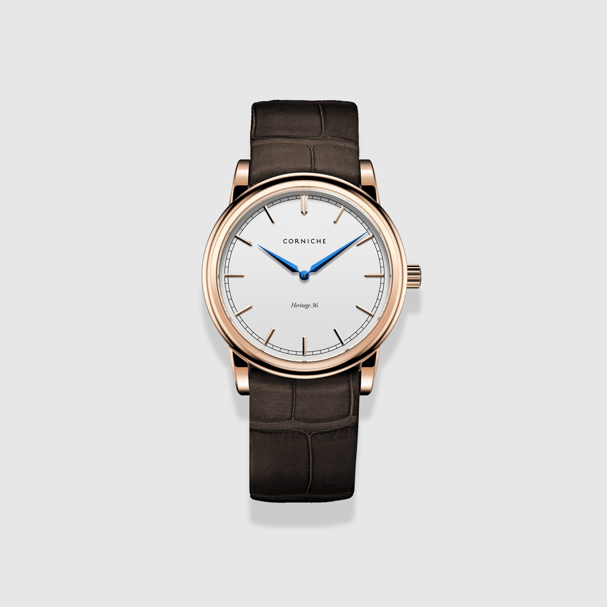 Womens Heritage 36 Rose Gold with White Dial